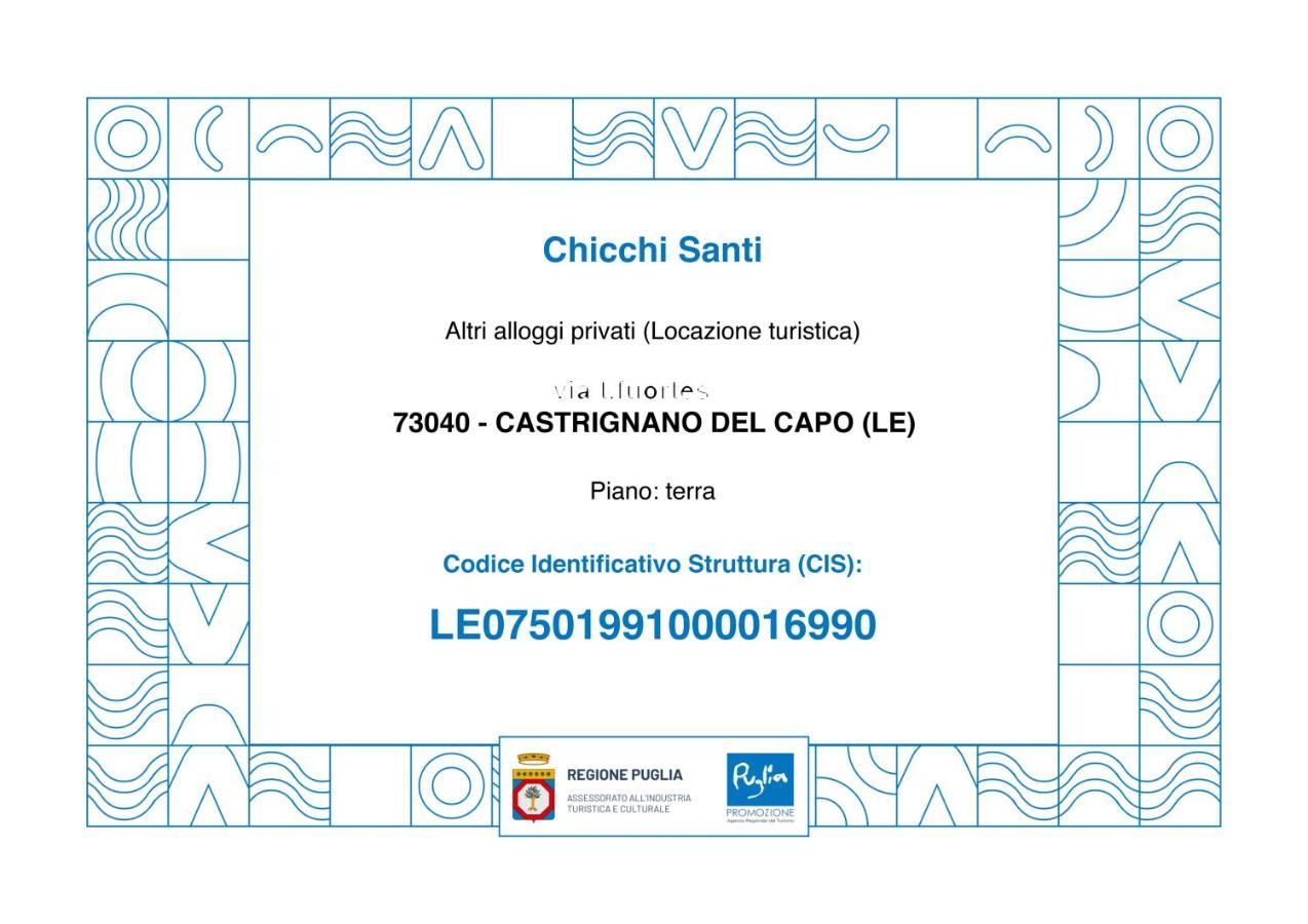 Chicchisanti Hotel Castrignano del Capo Exterior photo